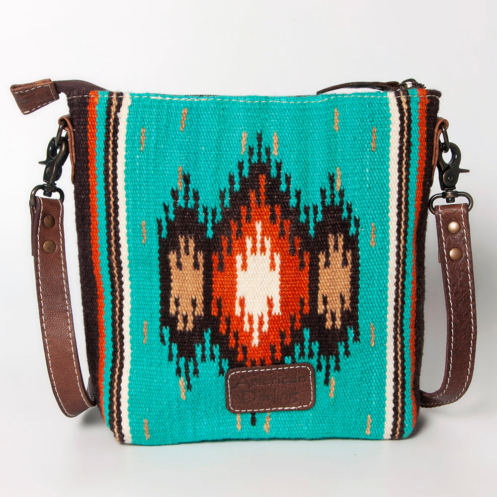 American Darling Saddle Blanket Genuine Leather Large Crossbody Bag