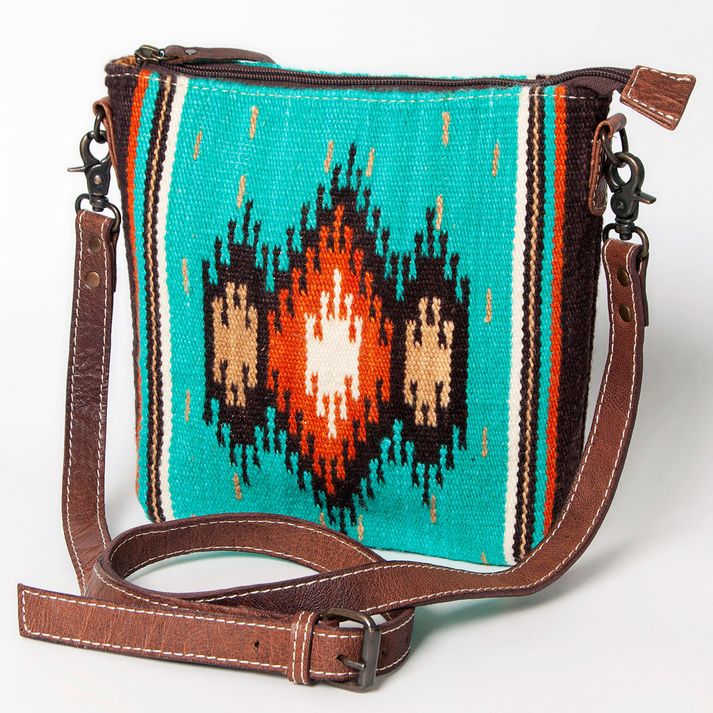 American Darling Saddle Blanket Genuine Leather Large Crossbody Bag