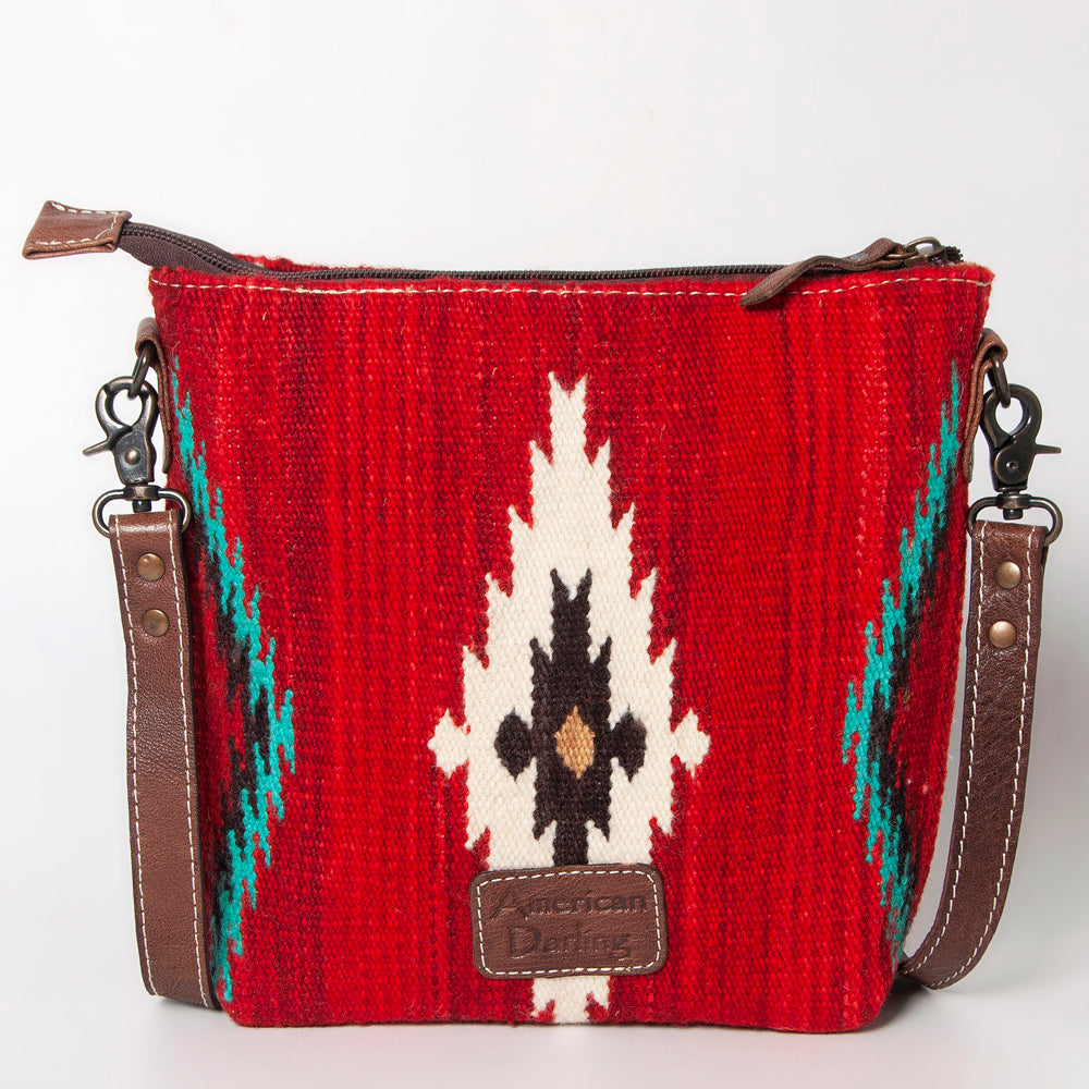 American Darling Saddle Blanket Genuine Leather Large Crossbody Bag
