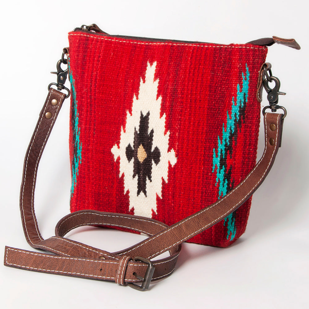 American Darling Saddle Blanket Genuine Leather Large Crossbody Bag