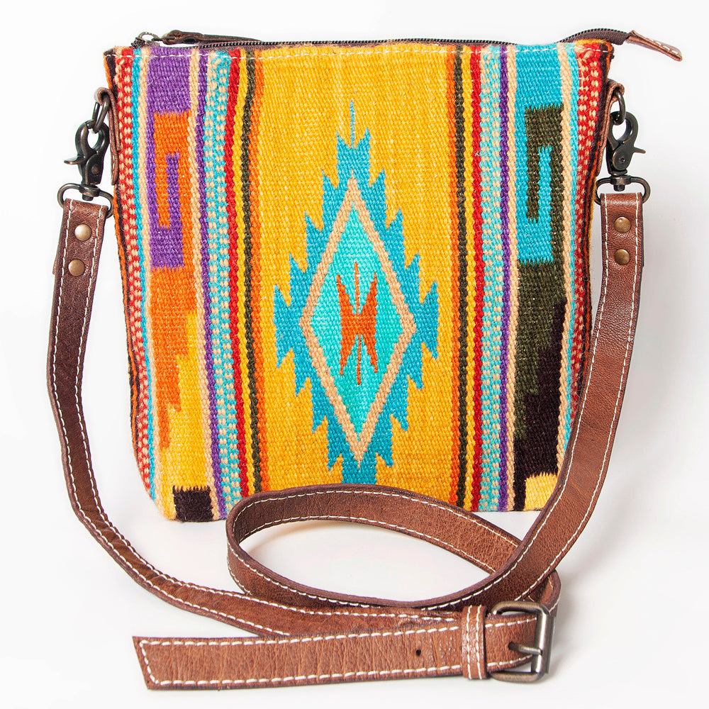 American Darling Saddle Blanket Genuine Leather Large Crossbody Bag