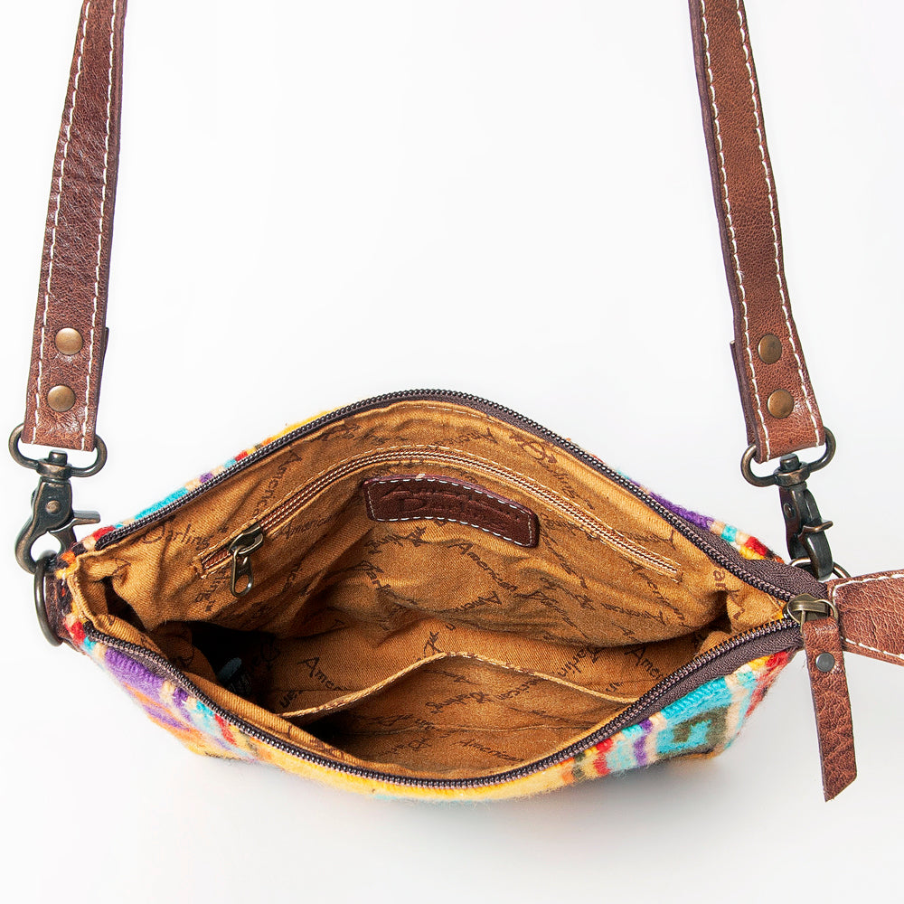 American Darling Saddle Blanket Genuine Leather Large Crossbody Bag