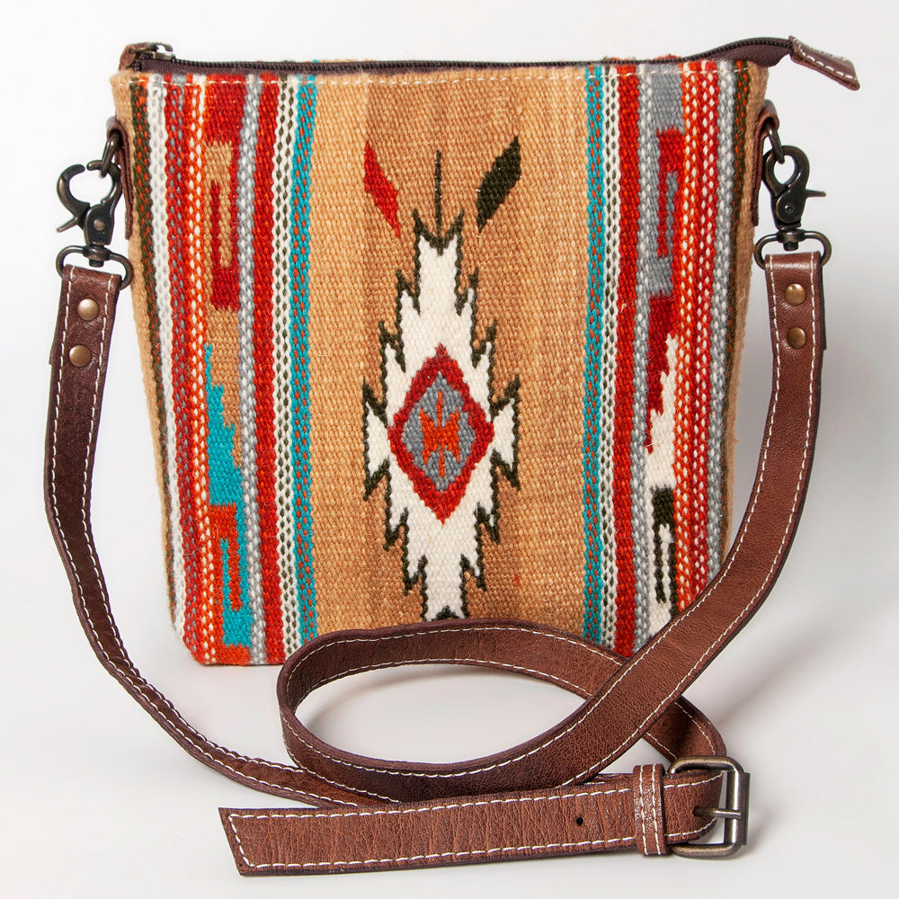American Darling Saddle Blanket Genuine Leather Large Crossbody Bag