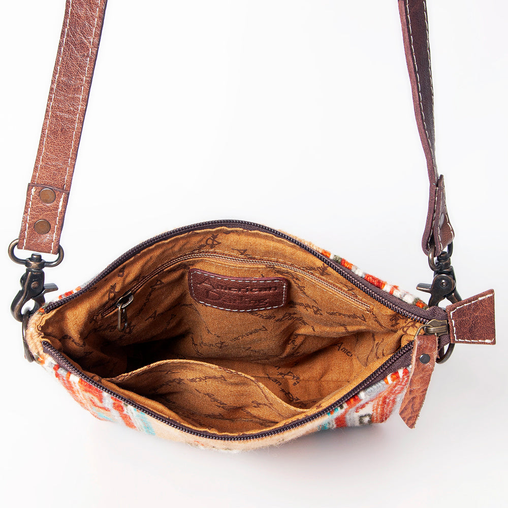 American Darling Saddle Blanket Genuine Leather Large Crossbody Bag