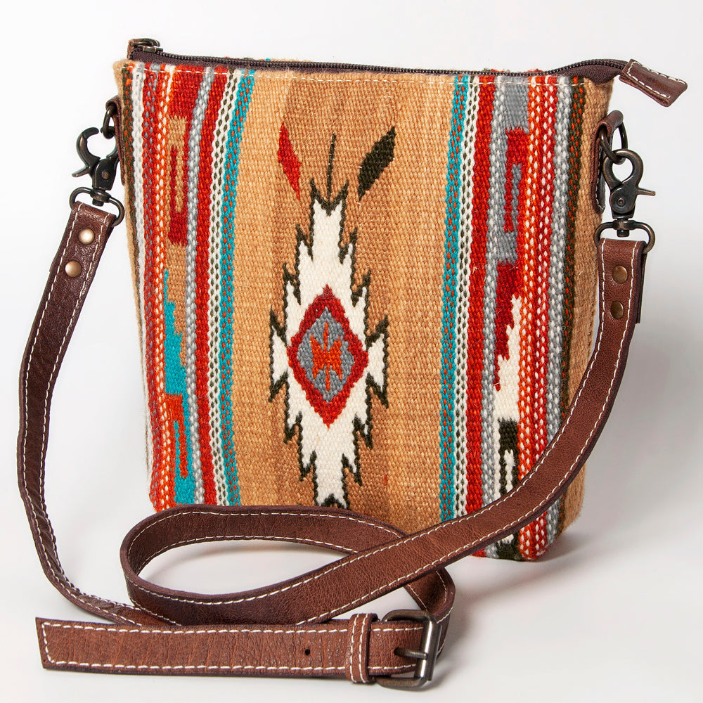 American Darling Saddle Blanket Genuine Leather Large Crossbody Bag