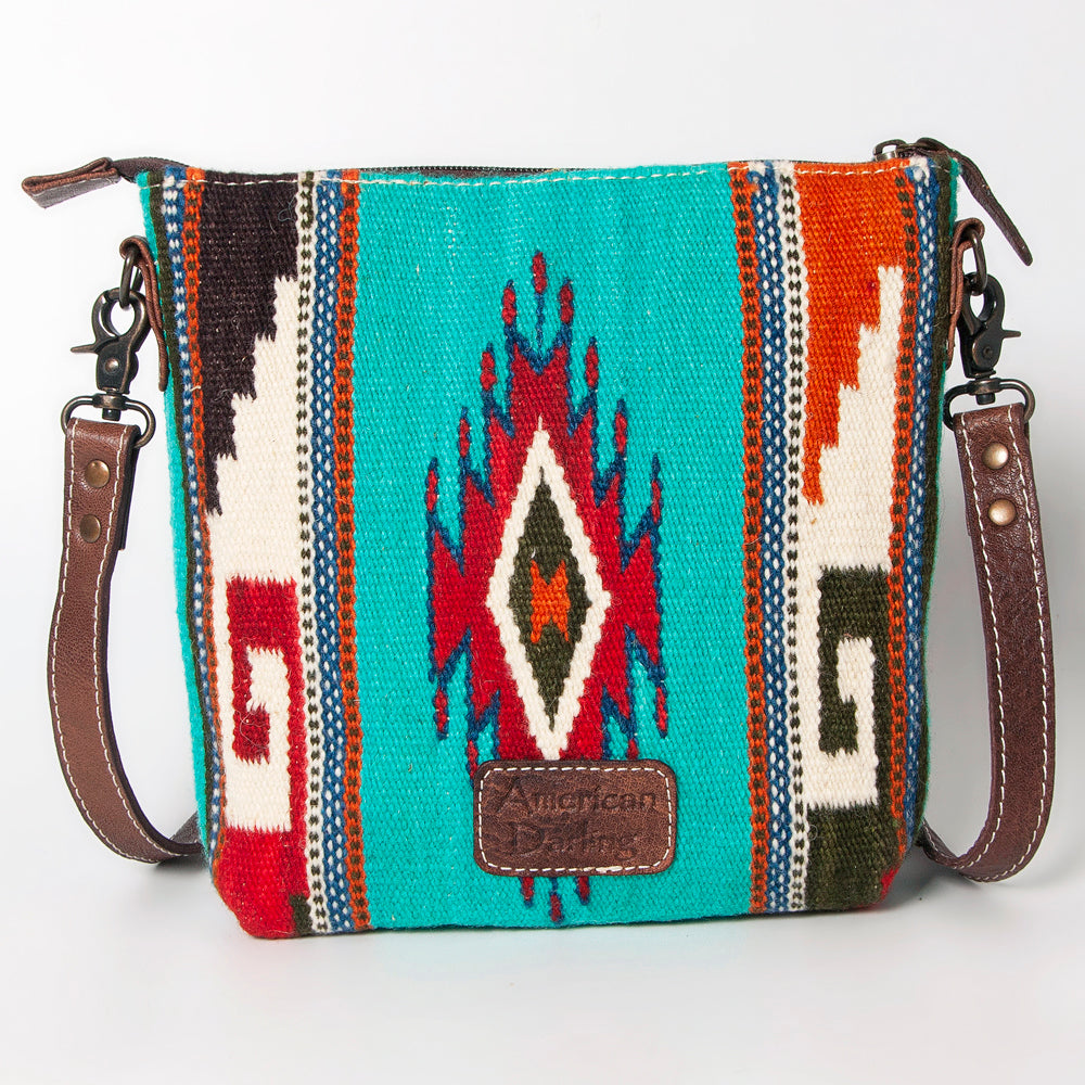 American Darling Saddle Blanket Genuine Leather Large Crossbody Bag