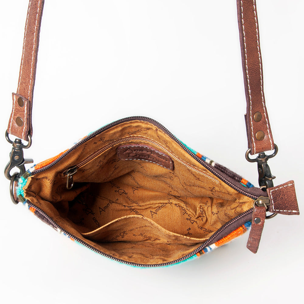 American Darling Saddle Blanket Genuine Leather Large Crossbody Bag