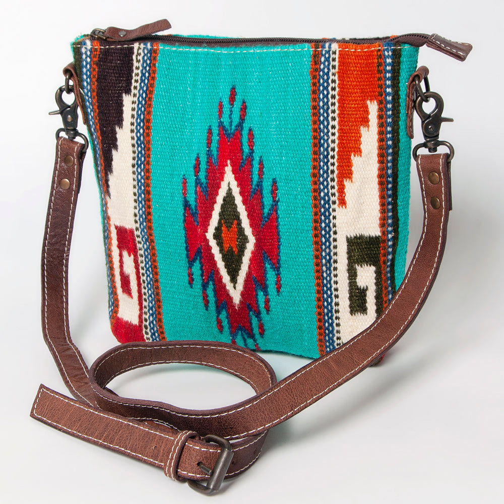 American Darling Saddle Blanket Genuine Leather Large Crossbody Bag