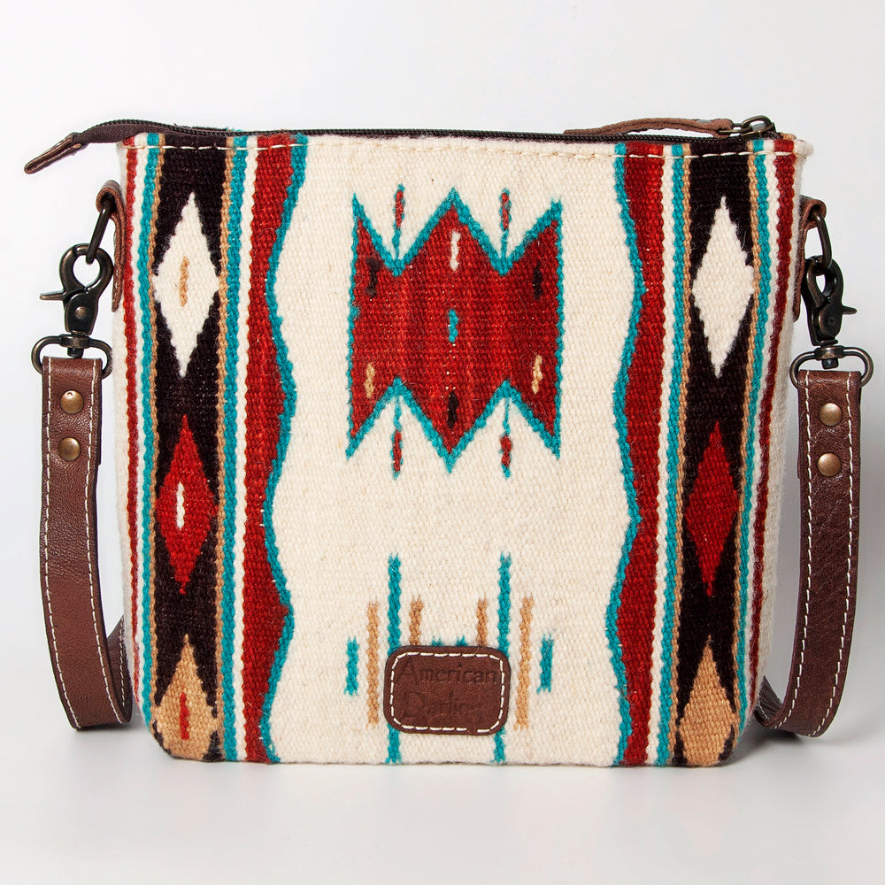 American Darling Saddle Blanket Genuine Leather Large Crossbody Bag