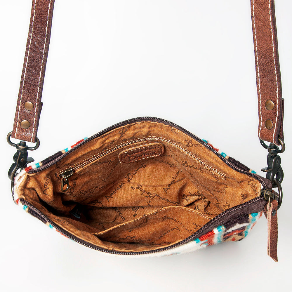 American Darling Saddle Blanket Genuine Leather Large Crossbody Bag