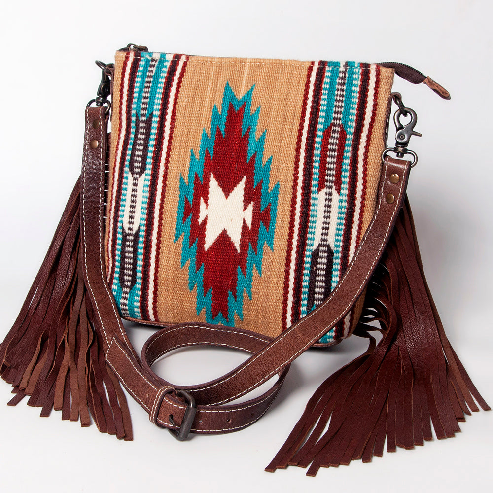 American Darling Crossbody Saddle Blanket Genuine Leather