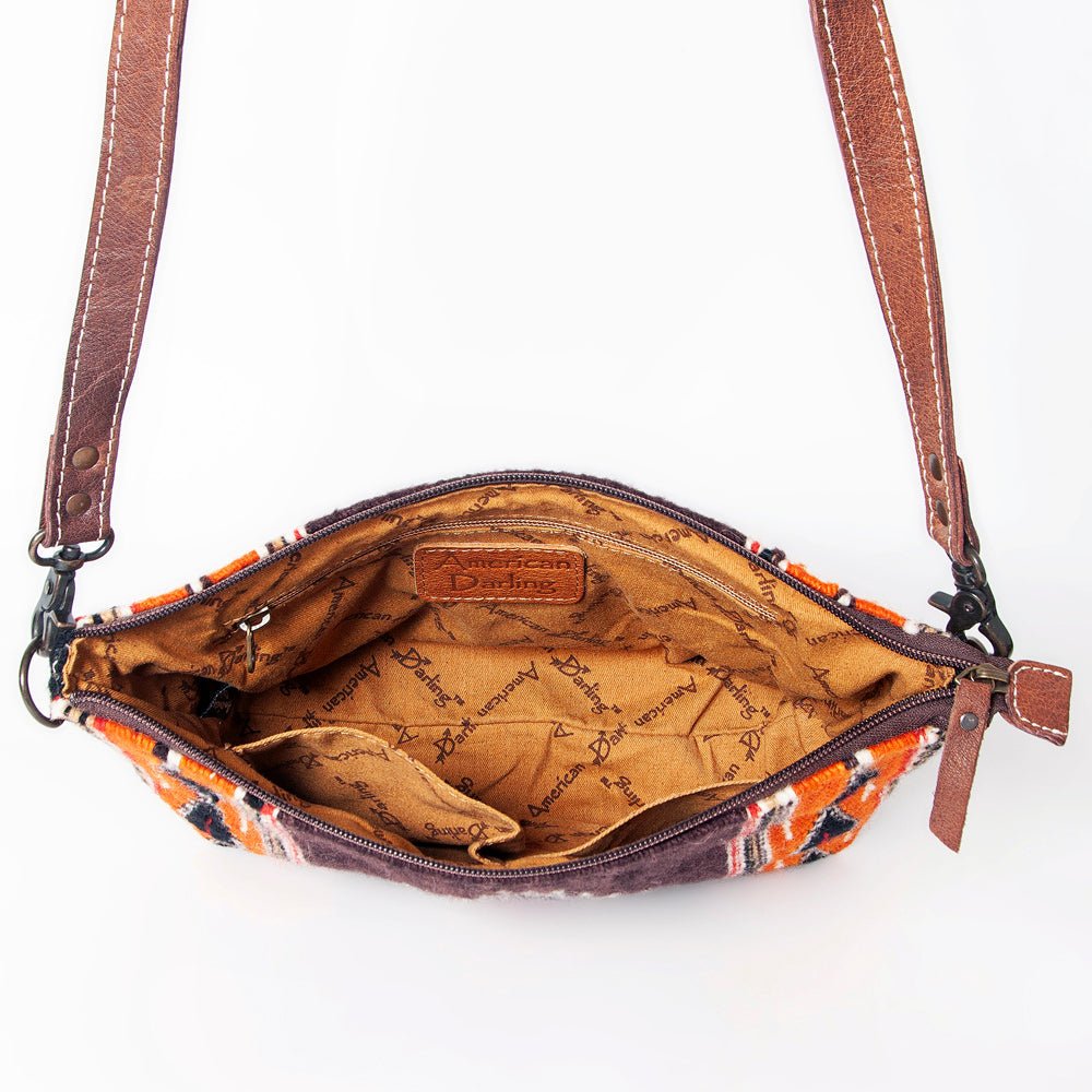 American Darling Crossbody Saddle Blanket Genuine Leather