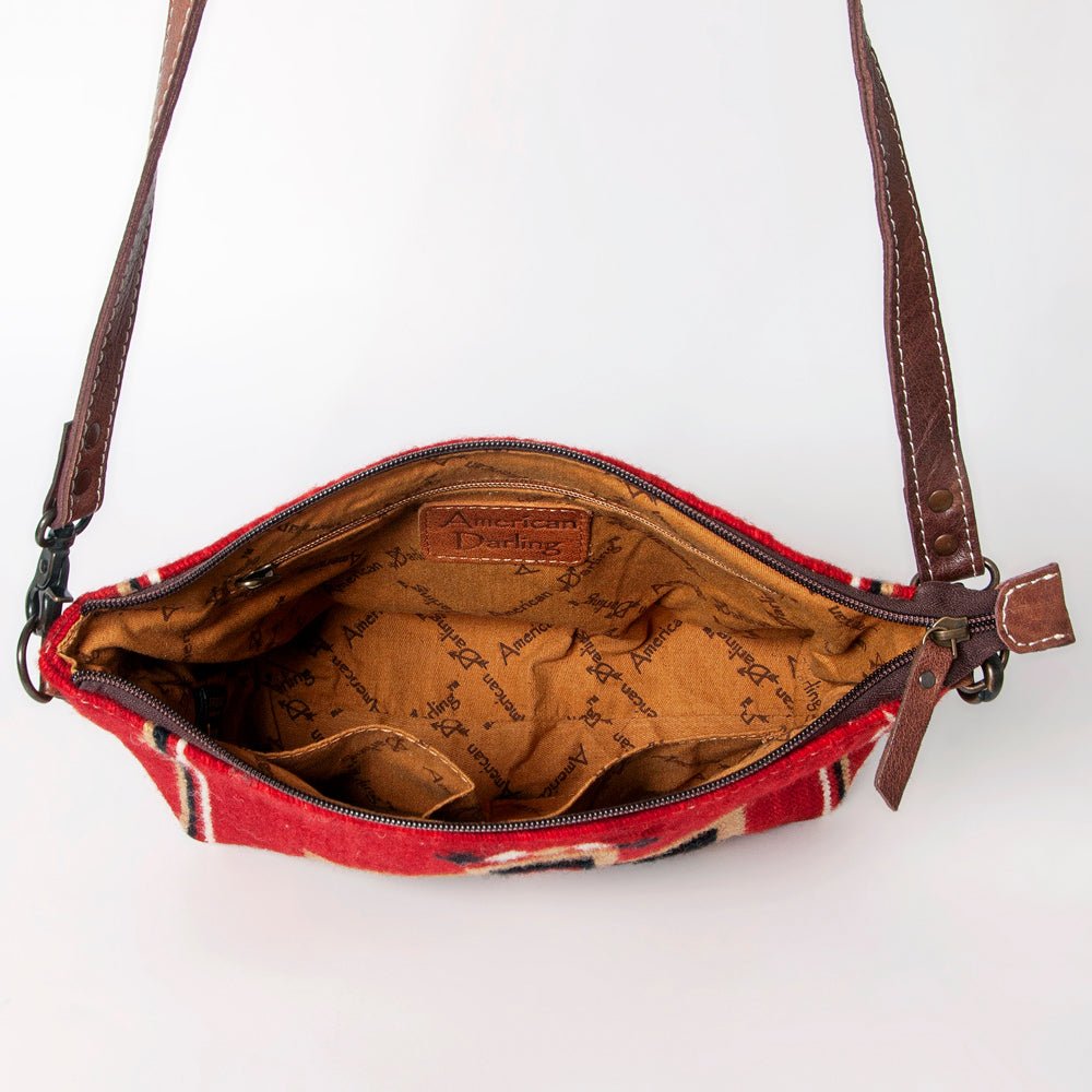 American Darling Crossbody Saddle Blanket Genuine Leather