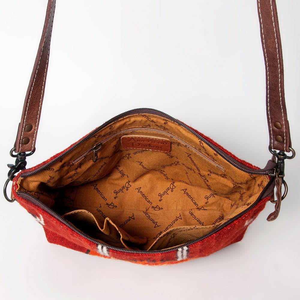 American Darling Crossbody Saddle Blanket Genuine Leather