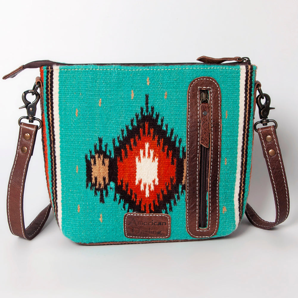 American Darling Saddle Blanket Genuine Leather Crossbody Bag