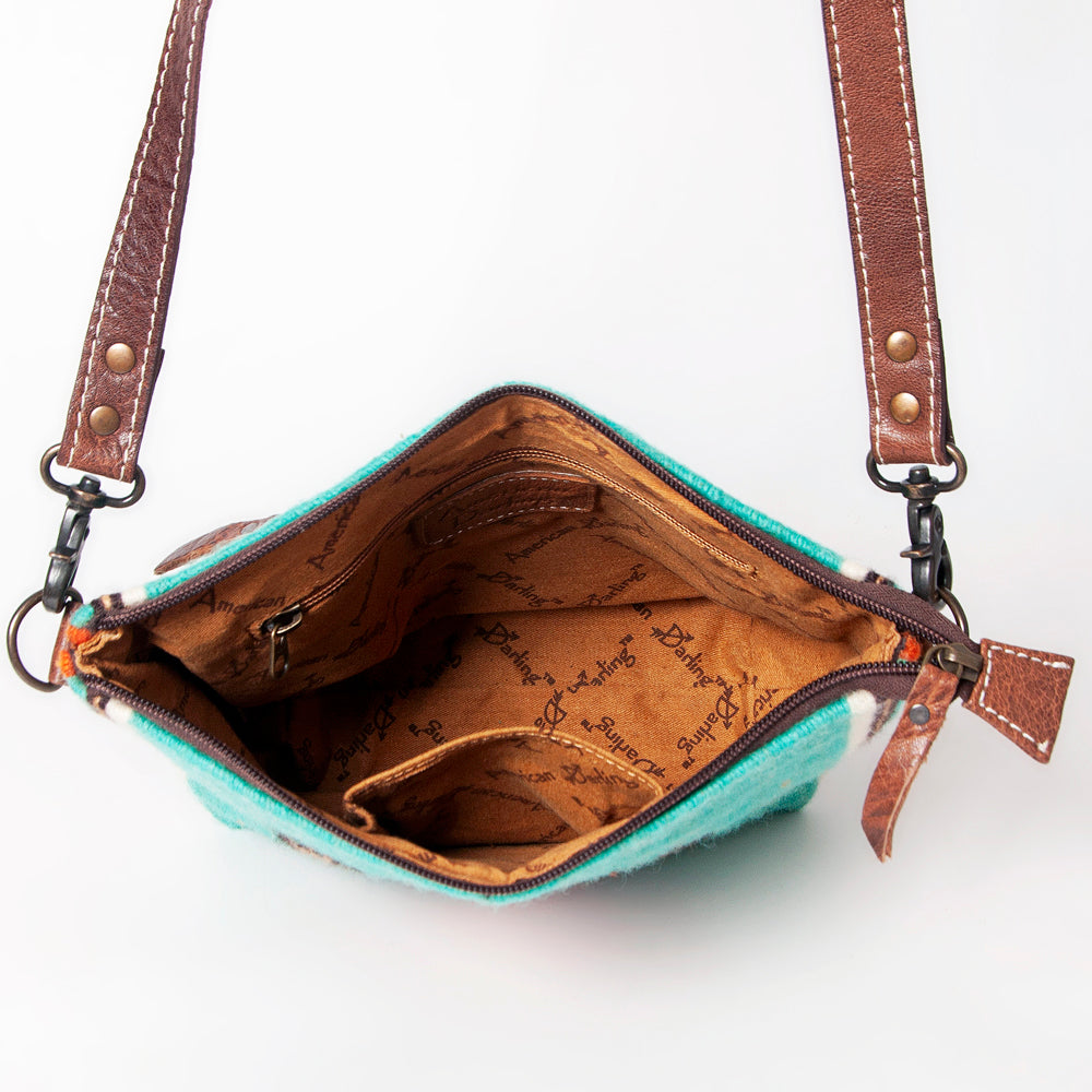 American Darling Saddle Blanket Genuine Leather Crossbody Bag