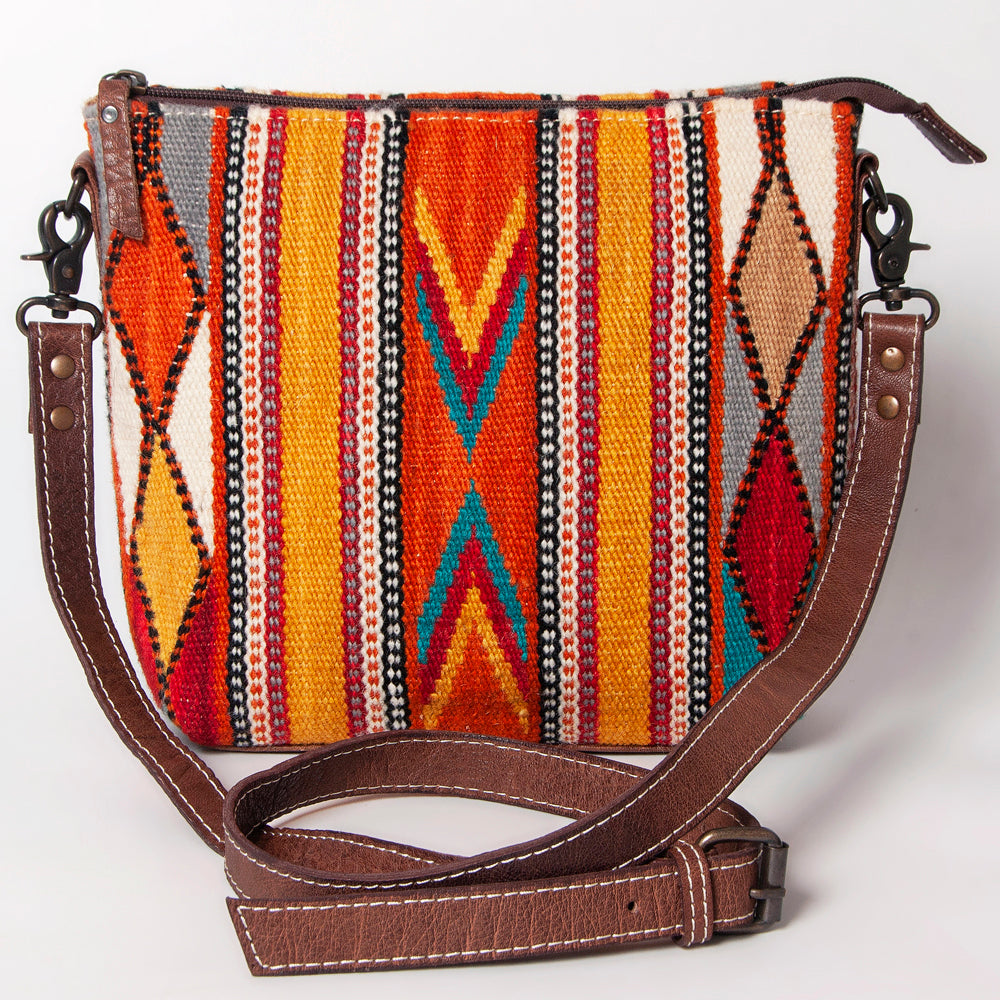 American Darling Saddle Blanket Genuine Leather Crossbody Bag