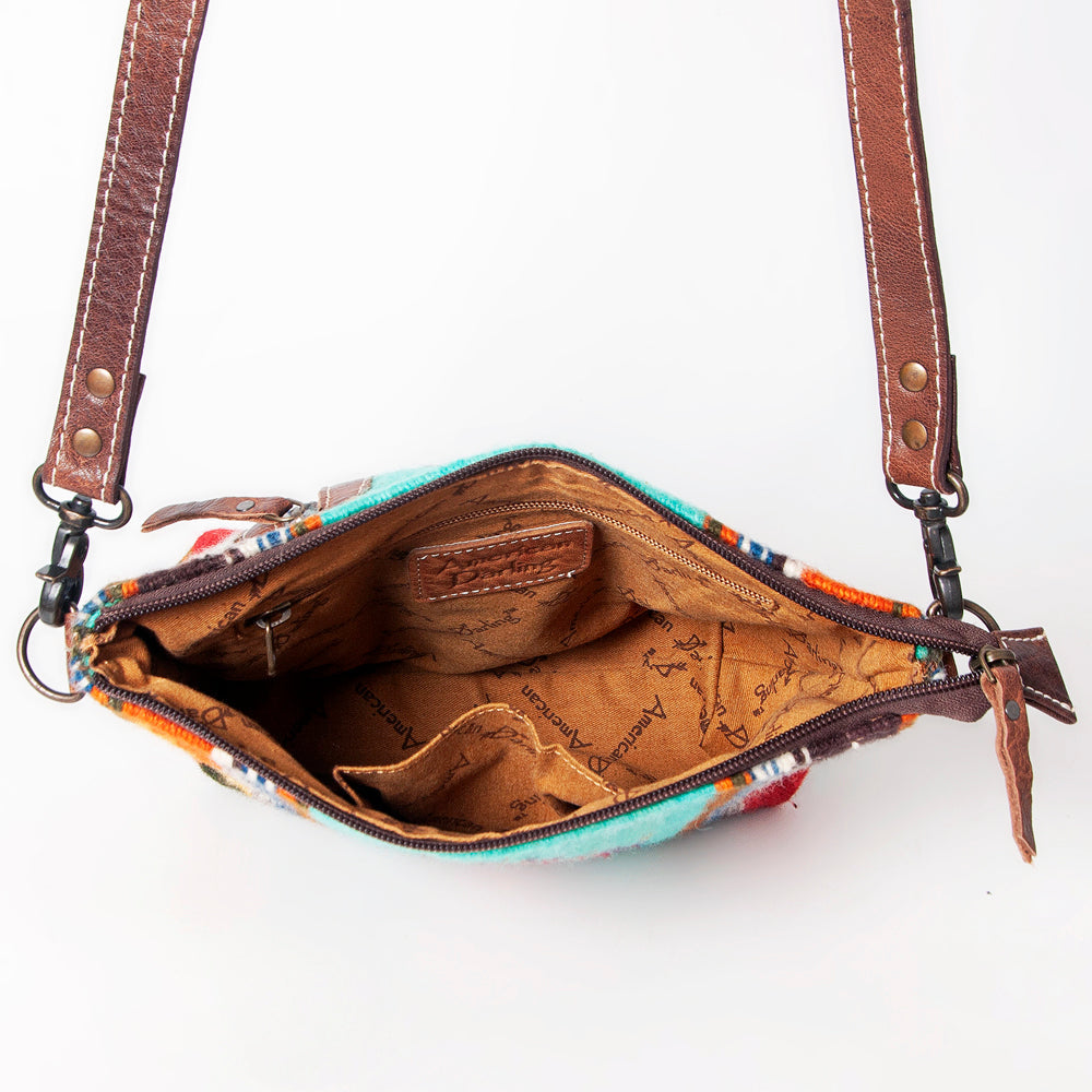 American Darling Saddle Blanket Genuine Leather Crossbody Bag