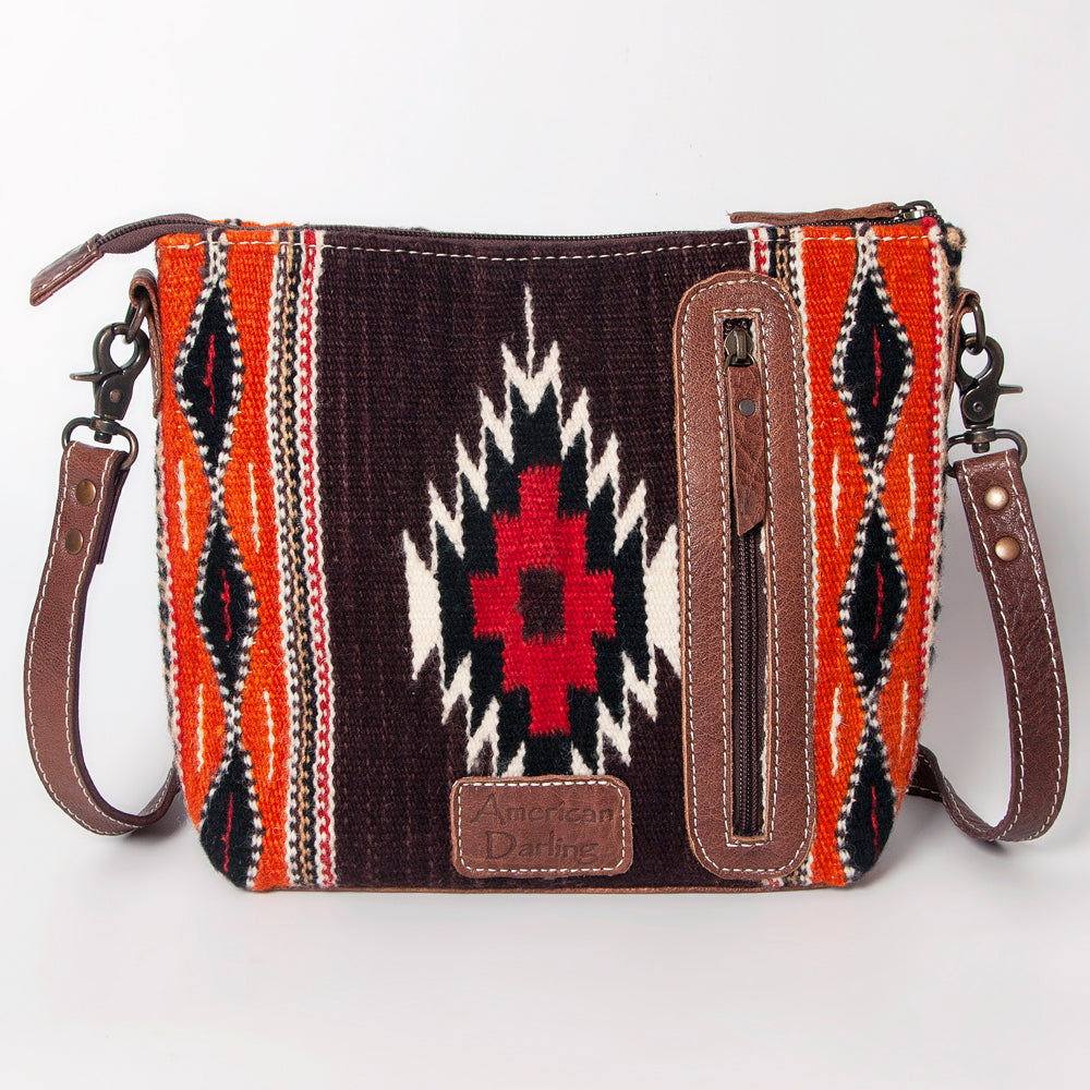 American Darling Saddle Blanket Genuine Leather Crossbody Bag