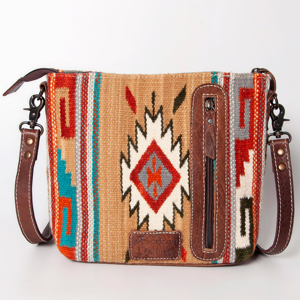 American Darling Saddle Blanket Genuine Leather Crossbody Bag
