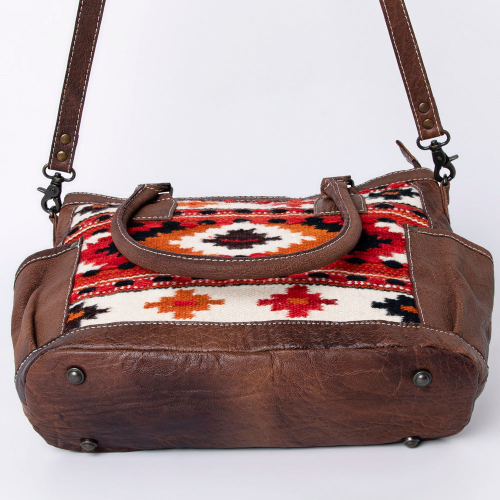 American Darling Women's Tote Bag Western Saddle Blanket Genuine Leather Handbag and Ladies Purse