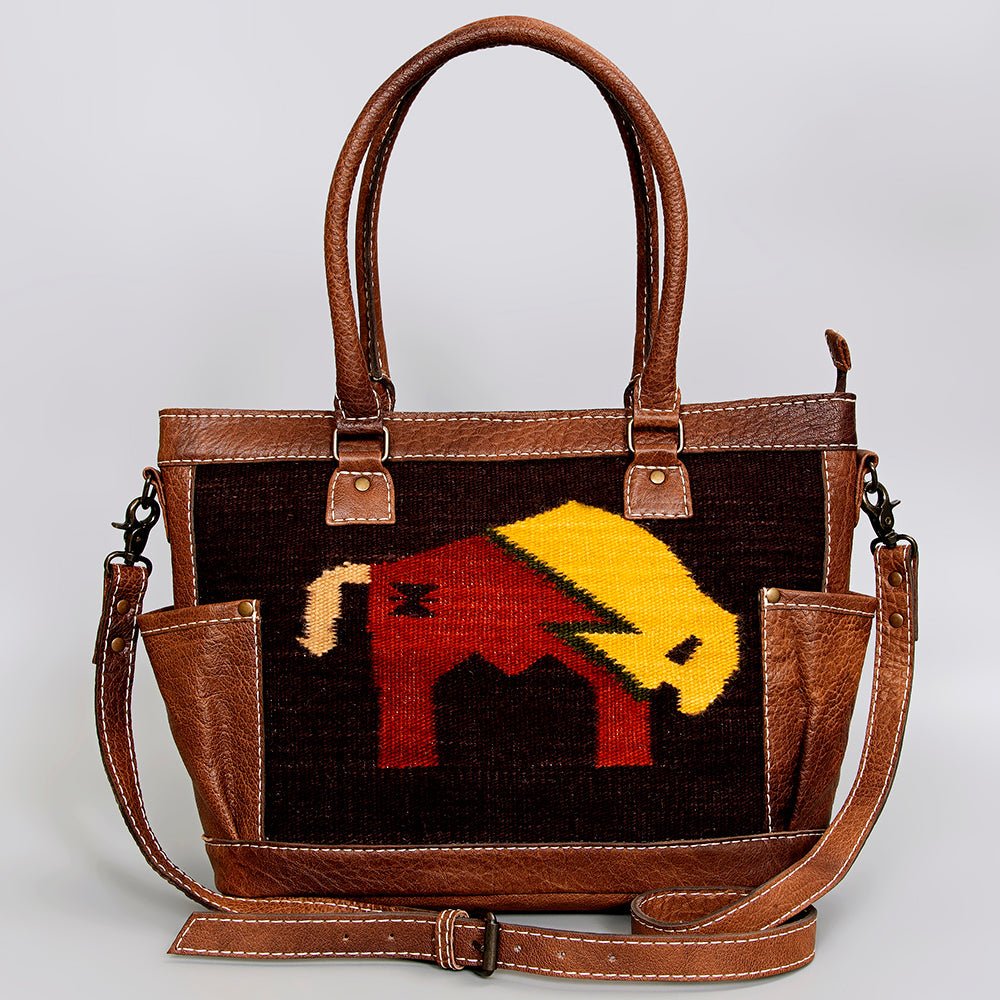 American Darling Tote Saddle Blanket Genuine Leather