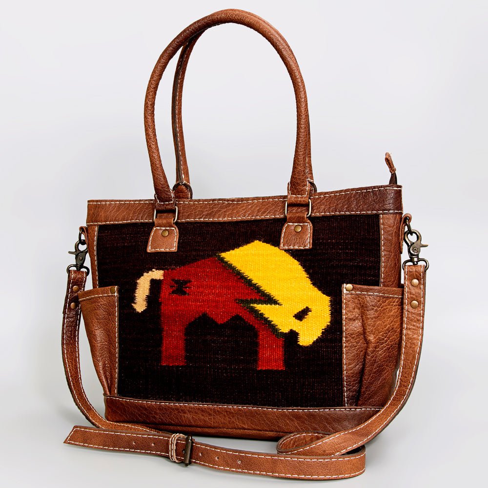 American Darling Tote Saddle Blanket Genuine Leather