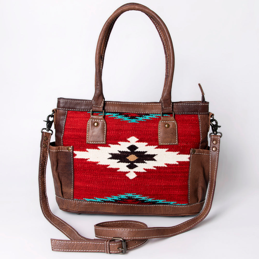 American Darling Women's Tote Bag Western Saddle Blanket Genuine Leather Handbag and Ladies Purse