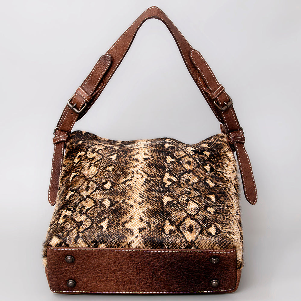 American Darling Hair-On Genuine Leather Hobo Bag