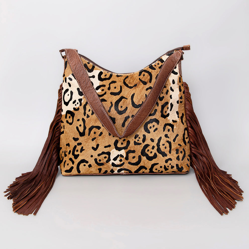 American Darling Hair-On Genuine Leather Hobo Bag