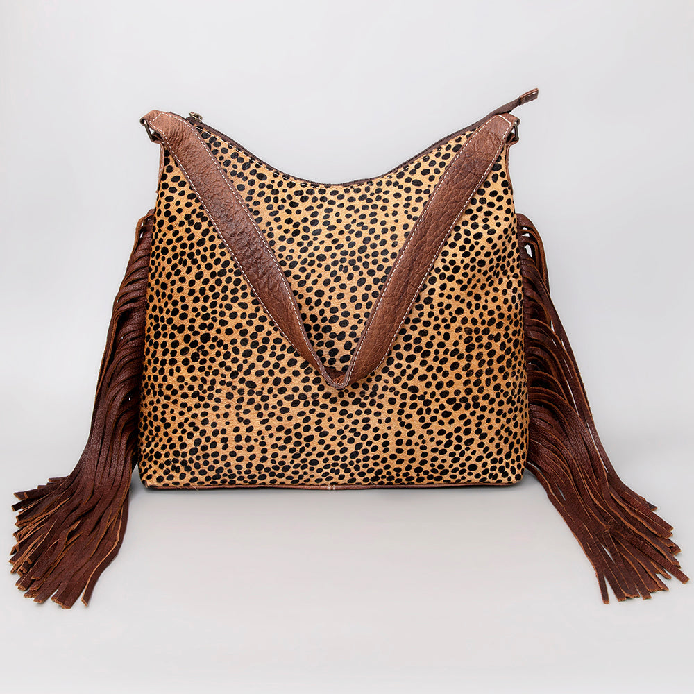 American Darling Hair-On Genuine Leather Hobo Bag