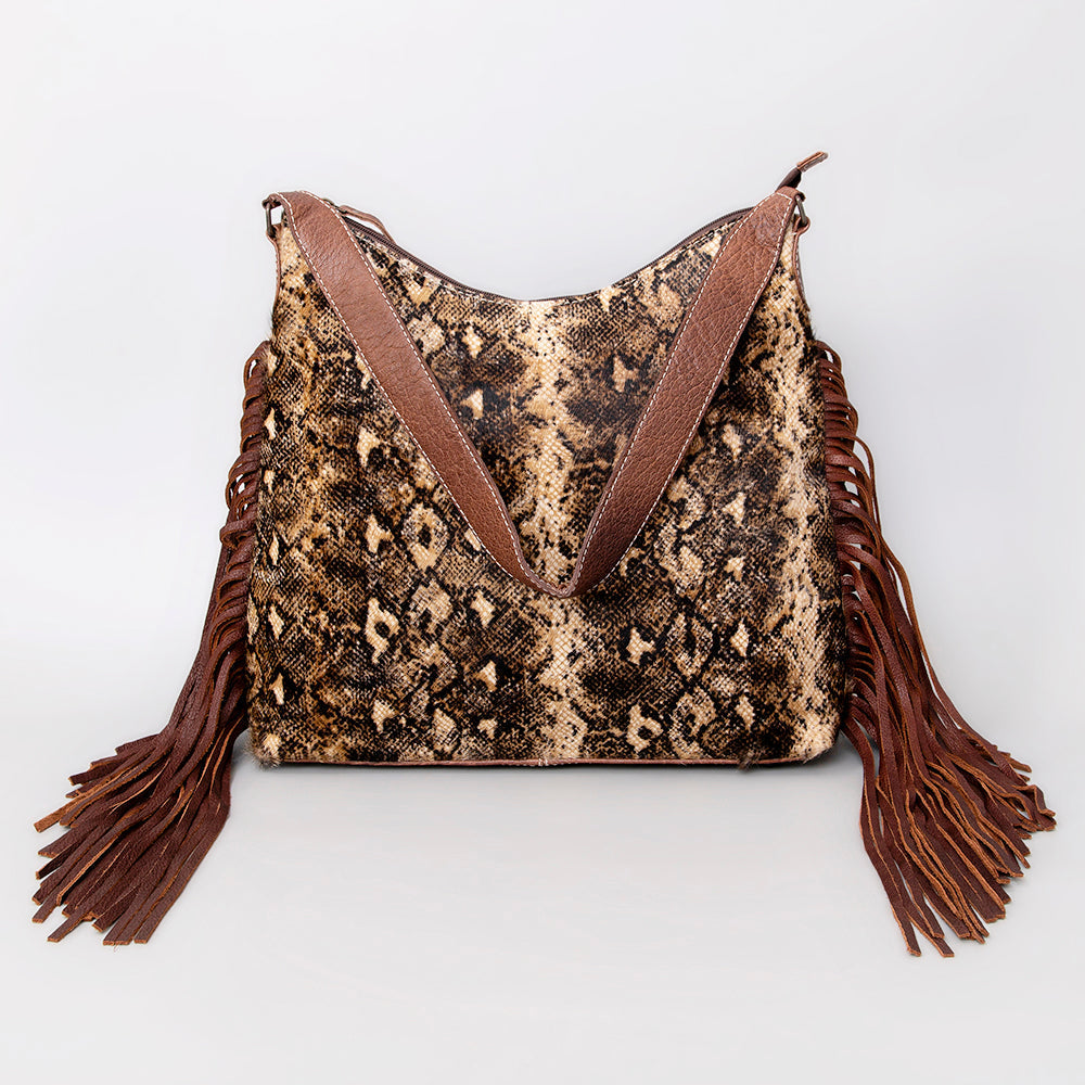 American Darling Hair-On Genuine Leather Hobo Bag