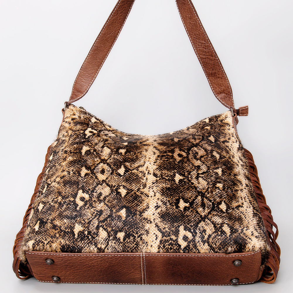 American Darling Hair-On Genuine Leather Hobo Bag
