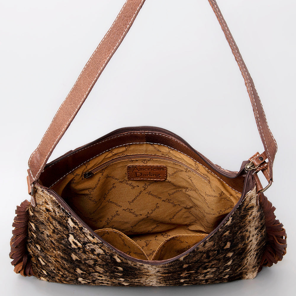 American Darling Hair-On Genuine Leather Hobo Bag