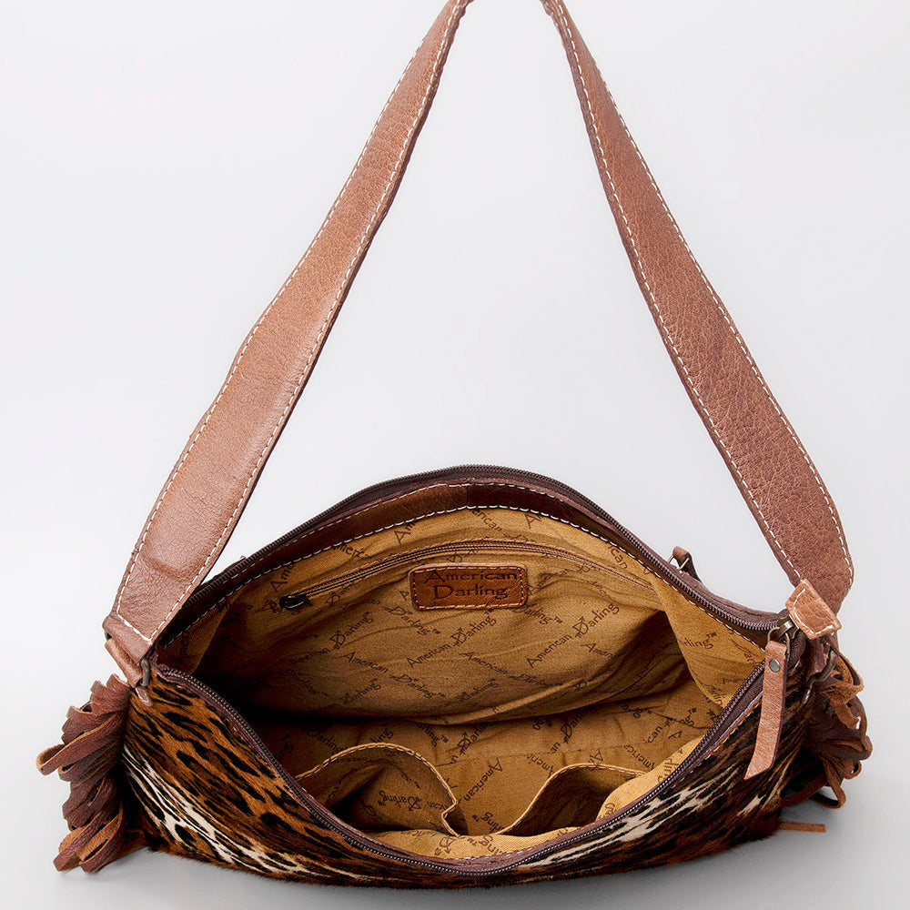 American Darling Hair-On Genuine Leather Hobo Bag