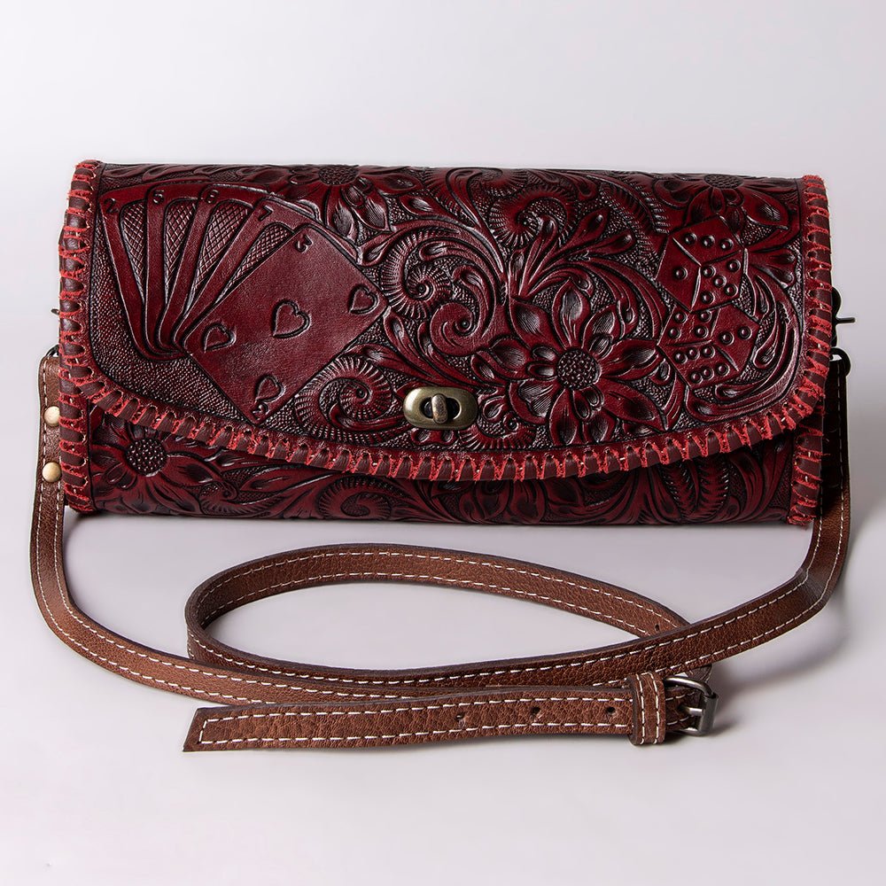 American Darling Wallet Hand Tooled Genuine Leather