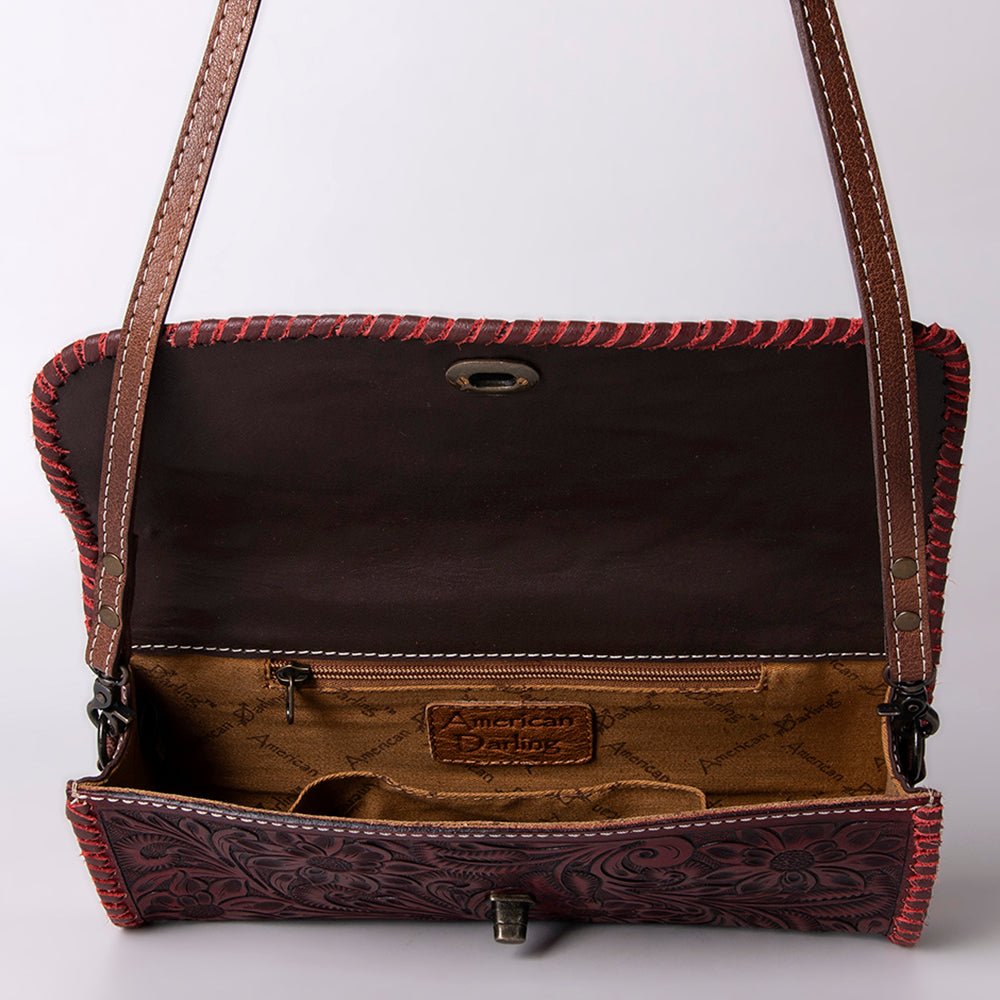 American Darling Wallet Hand Tooled Genuine Leather