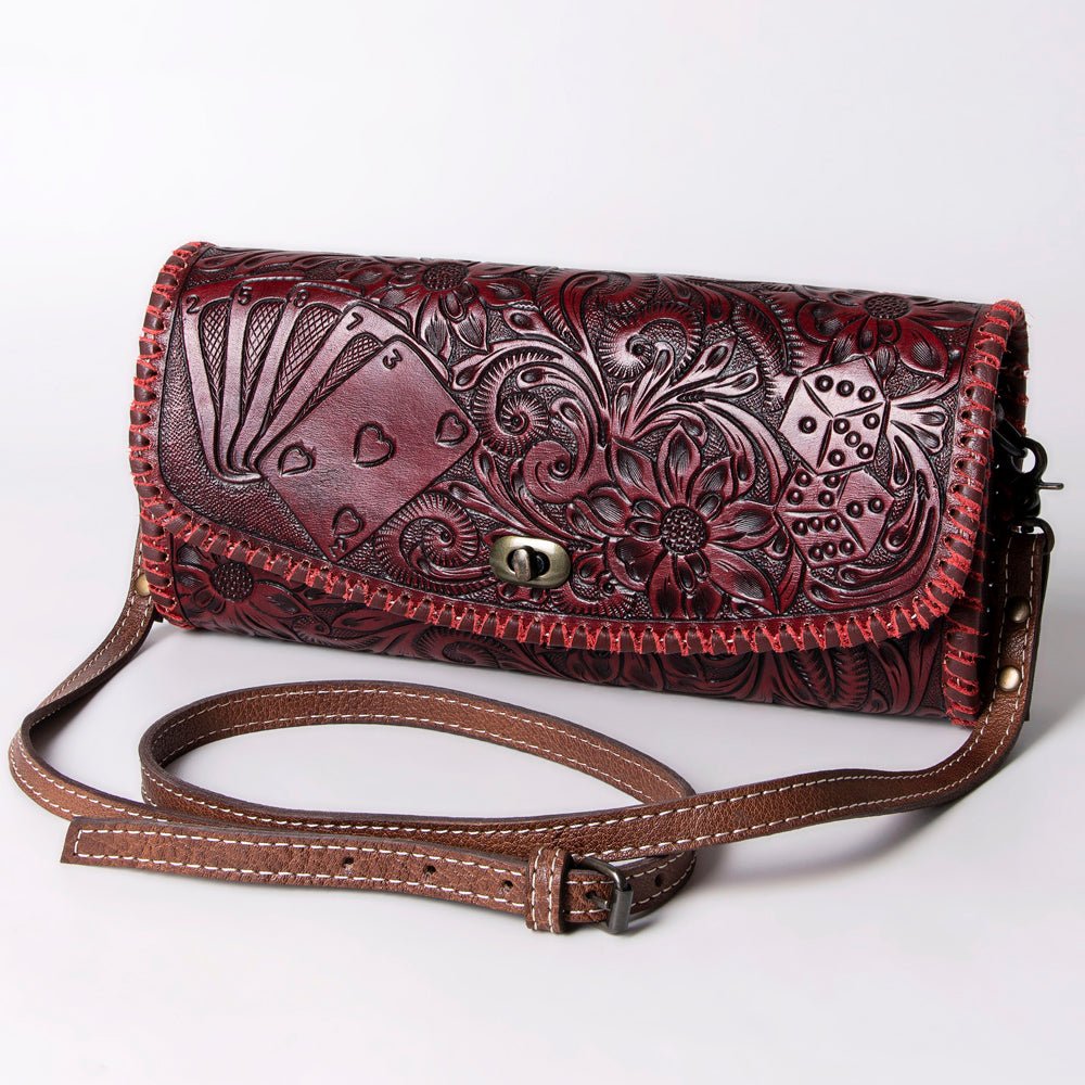 American Darling Wallet Hand Tooled Genuine Leather
