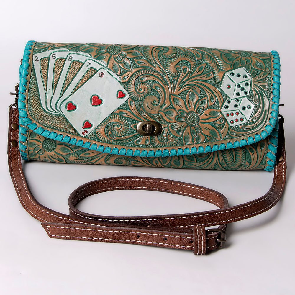 American Darling Wallet Hand Tooled Genuine Leather
