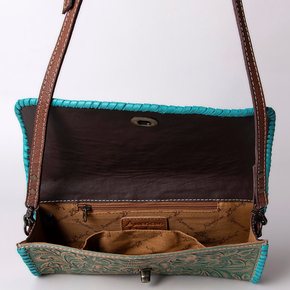 American Darling Wallet Hand Tooled Genuine Leather