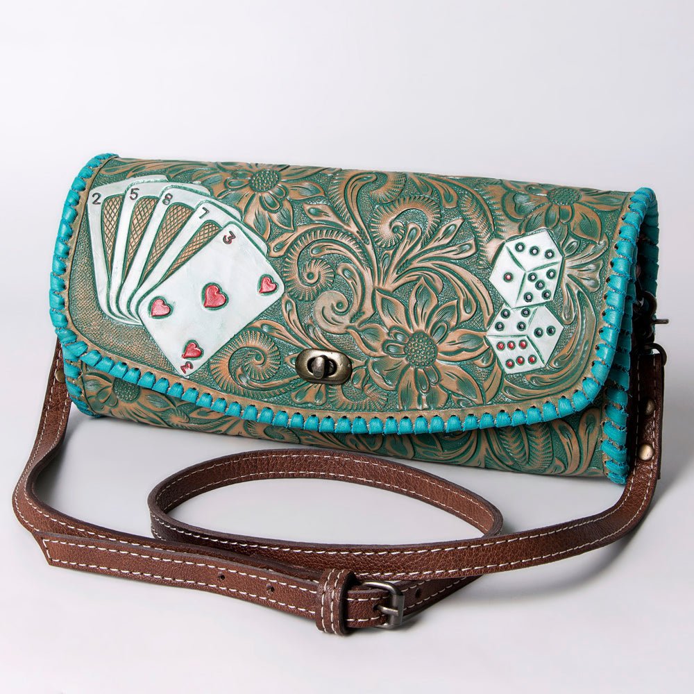 American Darling Wallet Hand Tooled Genuine Leather