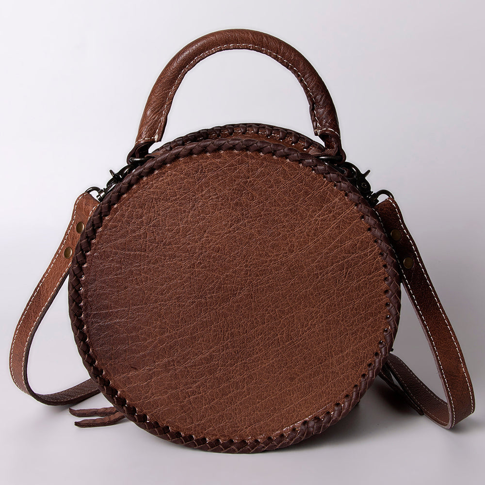 American Darling Hand-Tooled Genuine Leather Canteen Bag