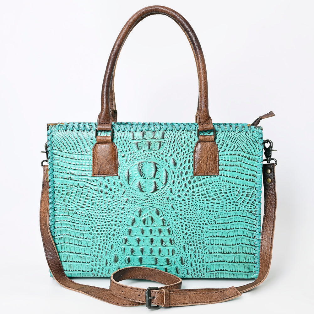 American Darling Briefcase Crocodile embossed Genuine Leather