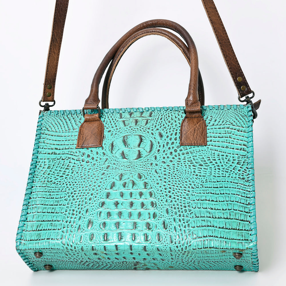 American Darling Briefcase Crocodile embossed Genuine Leather