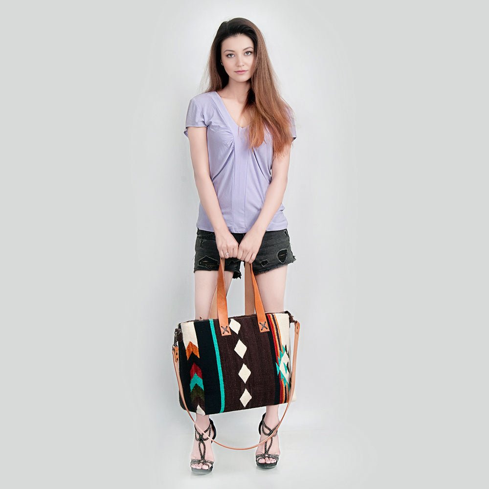 American Darling Tote Saddle Blanket Genuine Leather