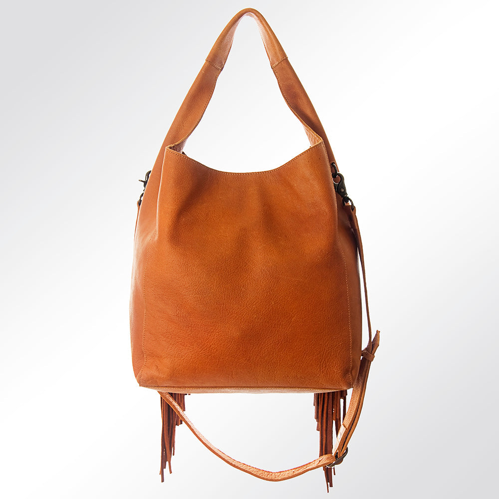American Darling Hobo Bag Hand Tooled Floral Carved Genuine Leather Western Purse with Buck Stitched Trim & YKK Zipper