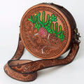American Darling Hand-Tooled Genuine Leather Canteen Bag