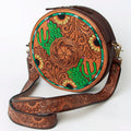 American Darling Hand-Tooled Genuine Leather Canteen Bag