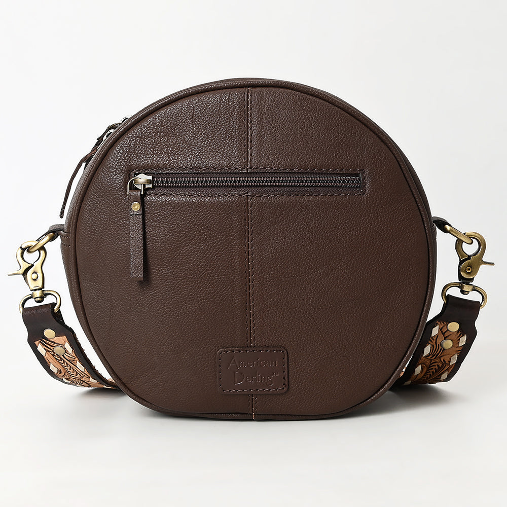 American Darling Hand-Tooled Genuine Leather Canteen Bag