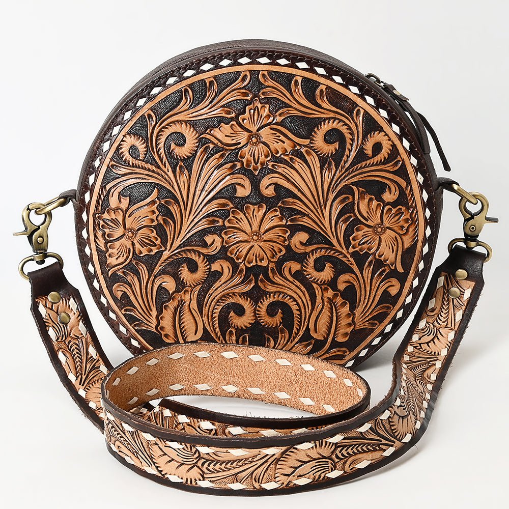 American Darling Hand-Tooled Genuine Leather Bag